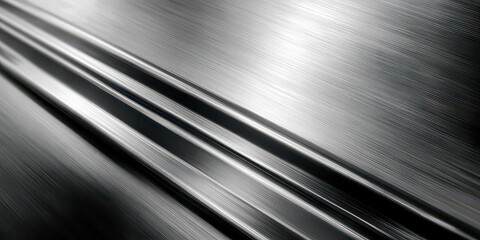 Dynamic Diagonal Brushed Metal Surface Texture with Bright Silver and Dark Reflections
