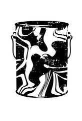 Paint Bucket Swirls Abstract Illustration