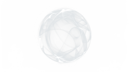 Abstract white circular overlay with flowing lines and soft textures, creating a sense of depth and movement, ideal for modern design and artistic projects