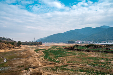 landscape with road and mountains