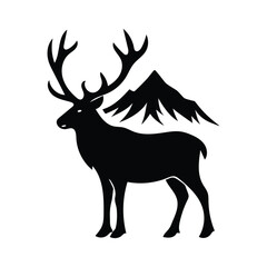 Deer  Wildlife silhouette vector illustration