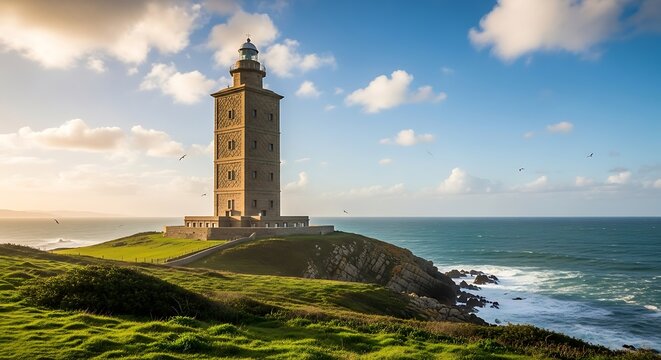 Tower of Hercules - Ancient Roman Lighthouse in A Coru?a, Spain.
