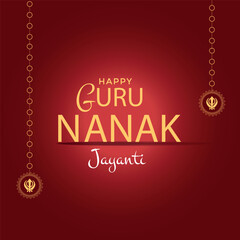 Guru Nanak Jayanti card. Vector illustration