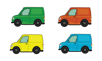 Mini van vehicle vector