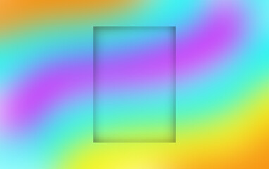 Abstract gradient rectangle with rainbow hues