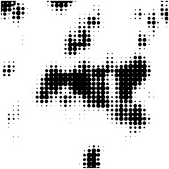 Halftone portrait abstraction in graphic design