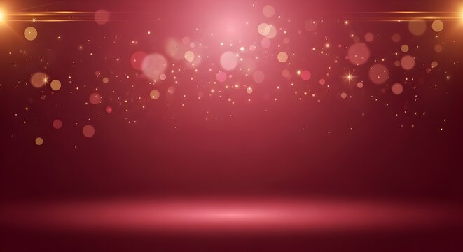 Fondo rojo brillo navide&ntilde;o con estrellas.