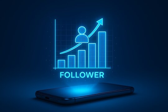 Social Media Follower Growth Projection from Smartphone