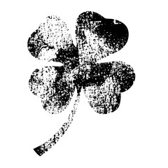 Clover texture in distressed graphic design