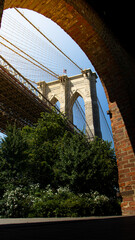 Fototapeta premium Golden Brooklyn Bridge