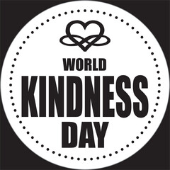 World Kindness Day typography badge .Set of colorful World Kindness Day typography badges featuring heart symbols and circular  for celebration, awareness, and positive design themes EPS10/AI.