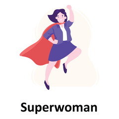 Superwoman Vector Illustration Which can easily edit or modify