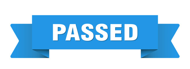 passed ribbon isolated on transparent background. passed ribbon