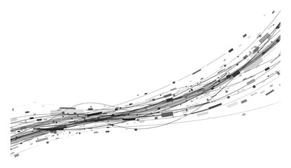 Minimalist Abstract Data Stream Vector, Diagonal Flow, High Contrast