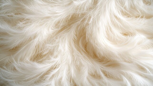 Close-up of soft, flowing white feathers