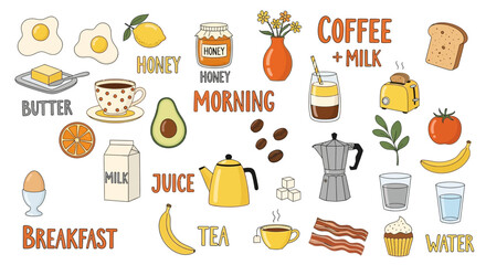 Breakfast Food and Drink Still Life A Delightful Collection