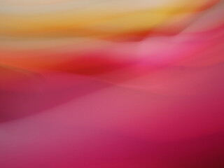 Abstract light painting with pink and orange-yellow gradient, artistic flowing shapes, resembling waves or mountains, versatile horizontal or vertical composition.