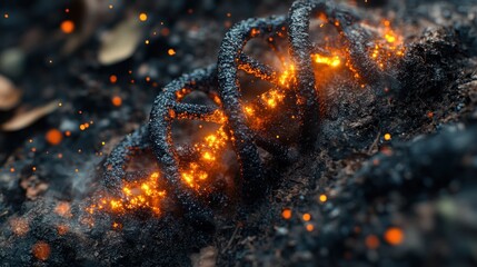 DNA helix ablaze in wildfire