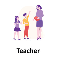 Teacher Vector Illustration Which can easily edit or modify