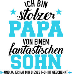 Stolzer Papa von fantastischen Sohn