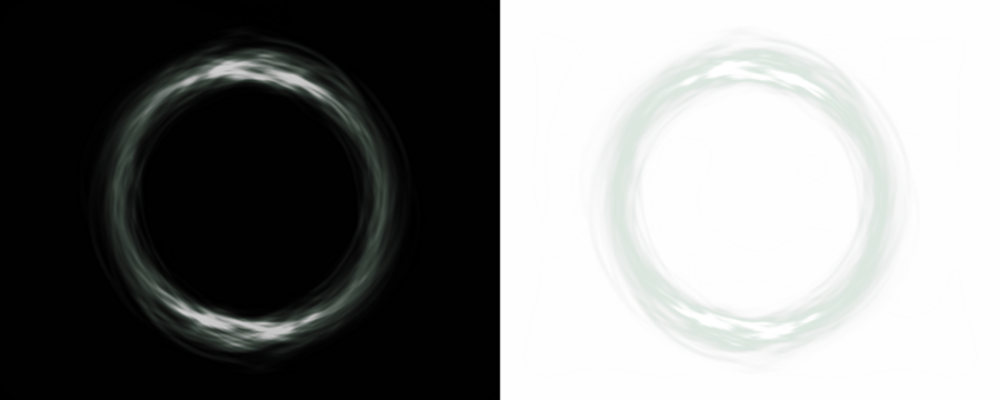 Circular abstract png overlay featuring a soft glowing ring on a black and white background, ideal for creative design projects and visual storytelling elements