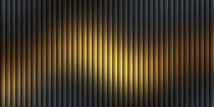 Modern golden glowing glass background with elegant vertical lines and smooth gradient lighting, ideal for luxury design, wallpaper, and digital art projects.