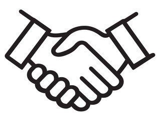 Minimal Handshake Icon Representing Team Collaboration
