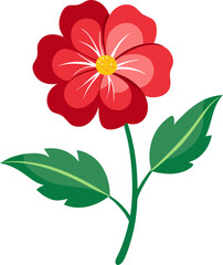 single Cinquefoil  flowers vector art icon white background  