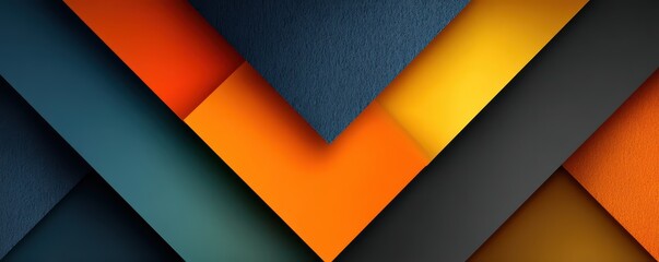 Abstract geometric background with colorful layered shapes and textures
