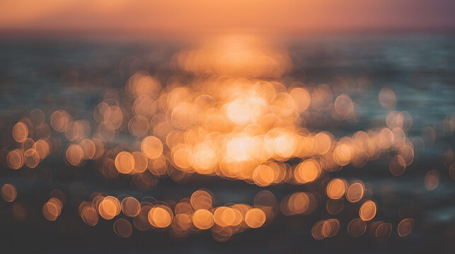 string. Golden sunset lights blending with warm string illumination, creating a dreamy coastal atmosphere. inspiring travel planning, travel magazines, designed for travel destination branding.