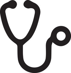 Medical stethoscope illustration for healthcare and science