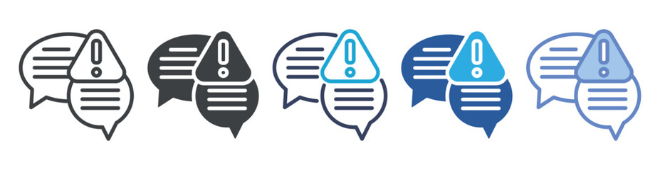 Communication icon set multiple style collection