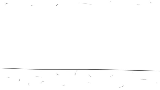 The lower part consists of flickering debris or dust particles and a thin border. At the top, there is a strip of the same dust.