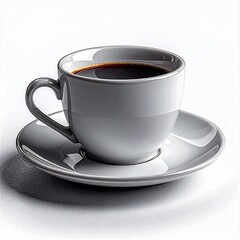 Obraz premium White Coffee Cup Isolated on White Background
