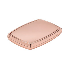 Rose Gold Compact Mirror isolated on a transparent background