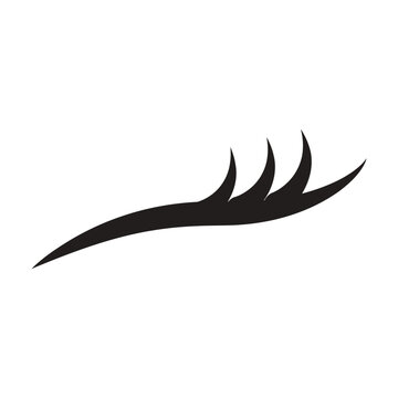eyelash logo icon illustration  flat
