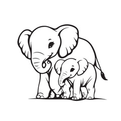 elephant with baby