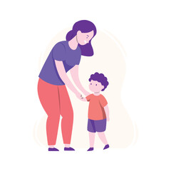 Parental Care Vector Illustration Which can easily edit or modify
