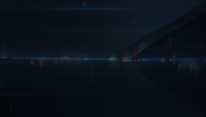 Displaying digital glitch artifacts on malfunctioning monitor screen, with scattered colored noise