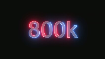Neon eight hundred k followers subscribers likes views social media growth