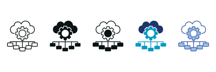 Classification Icon Set Consisting of Multiple Styles Vector Illustration