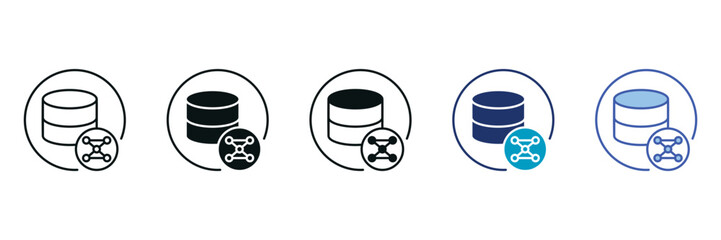 Nosql Icon Set Consisting of Multiple Styles Vector Illustration