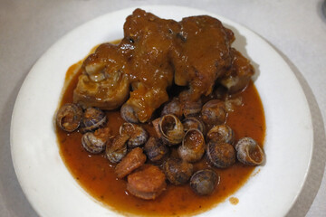 cooked pig's feet as gourmet food