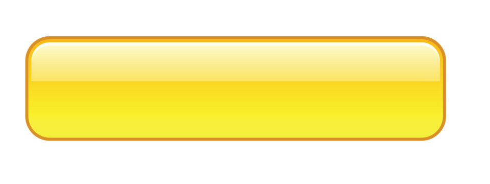 A glossy yellow button with rounded corners isolated on white background, ideal for websites, apps, and graphic design projects needing a vibrant touch