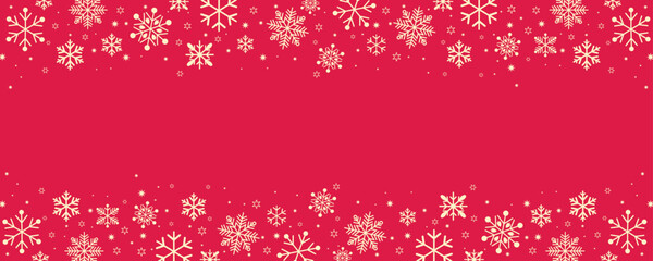 pink winter background with white snowflake borders on top and bottom. Ideal for seasonal greeting cards, festive banners, invitations, and holiday-themed graphic design projects.