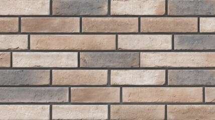 Fototapeta premium Textured brick pattern with varied earthy tones. Artificial intelligence image