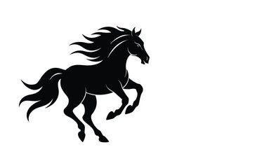 Black horse vector illustration