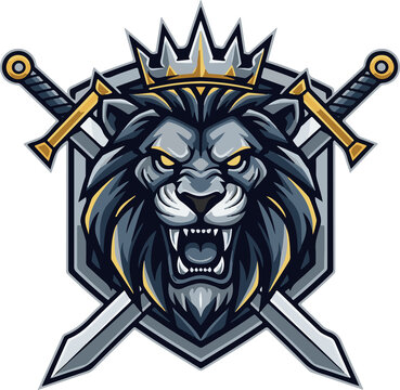 Gaming logo in lion theme 
Gaming logo including lion with sord