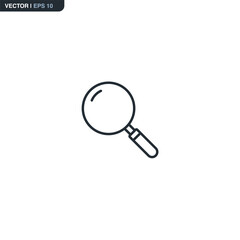 Search, linear style sign for mobile concept and web design