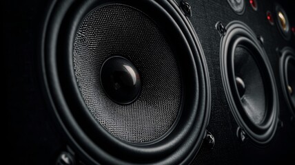 Close-up shot of elegant speaker cone with rich texture. Artificial intelligence image